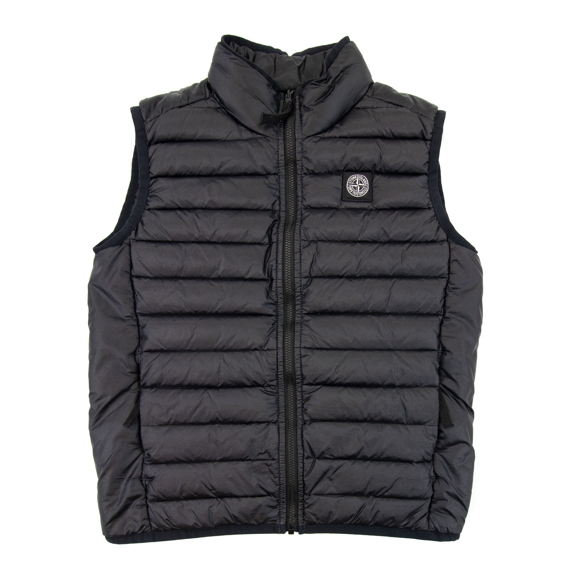 Stone Island Junior G0131 Loom Woven Nylon Gilet Black V0029