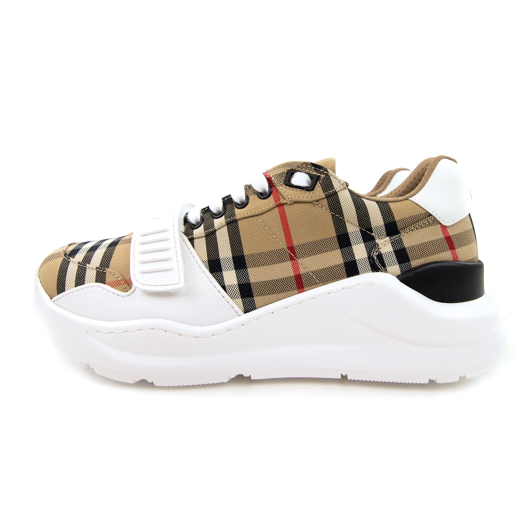 Burberry Vintage Check Suede And Leather Sneakers Archive Beige