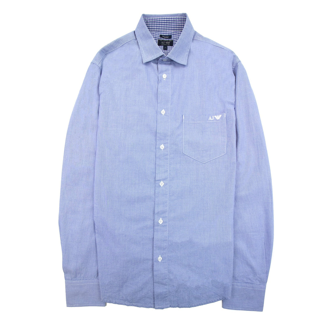 Armani Jeans Pocket Embroidered Logo L/s Shirt Quadri Check