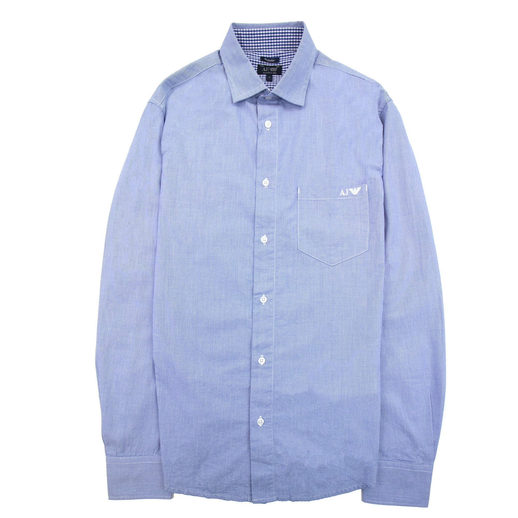 Armani Jeans Pocket Embroidered Logo L/s Shirt Quadri Check