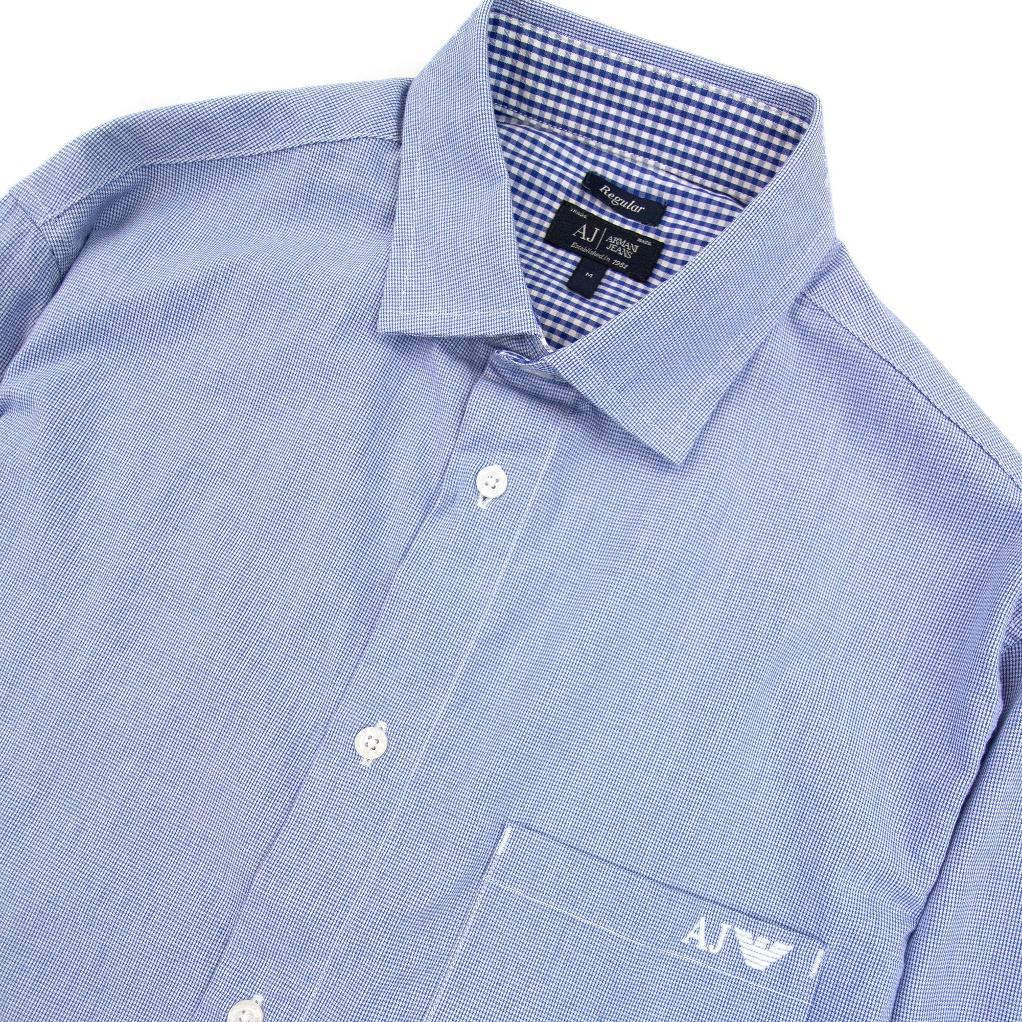 Armani Jeans Pocket Embroidered Logo L/s Shirt Quadri Check