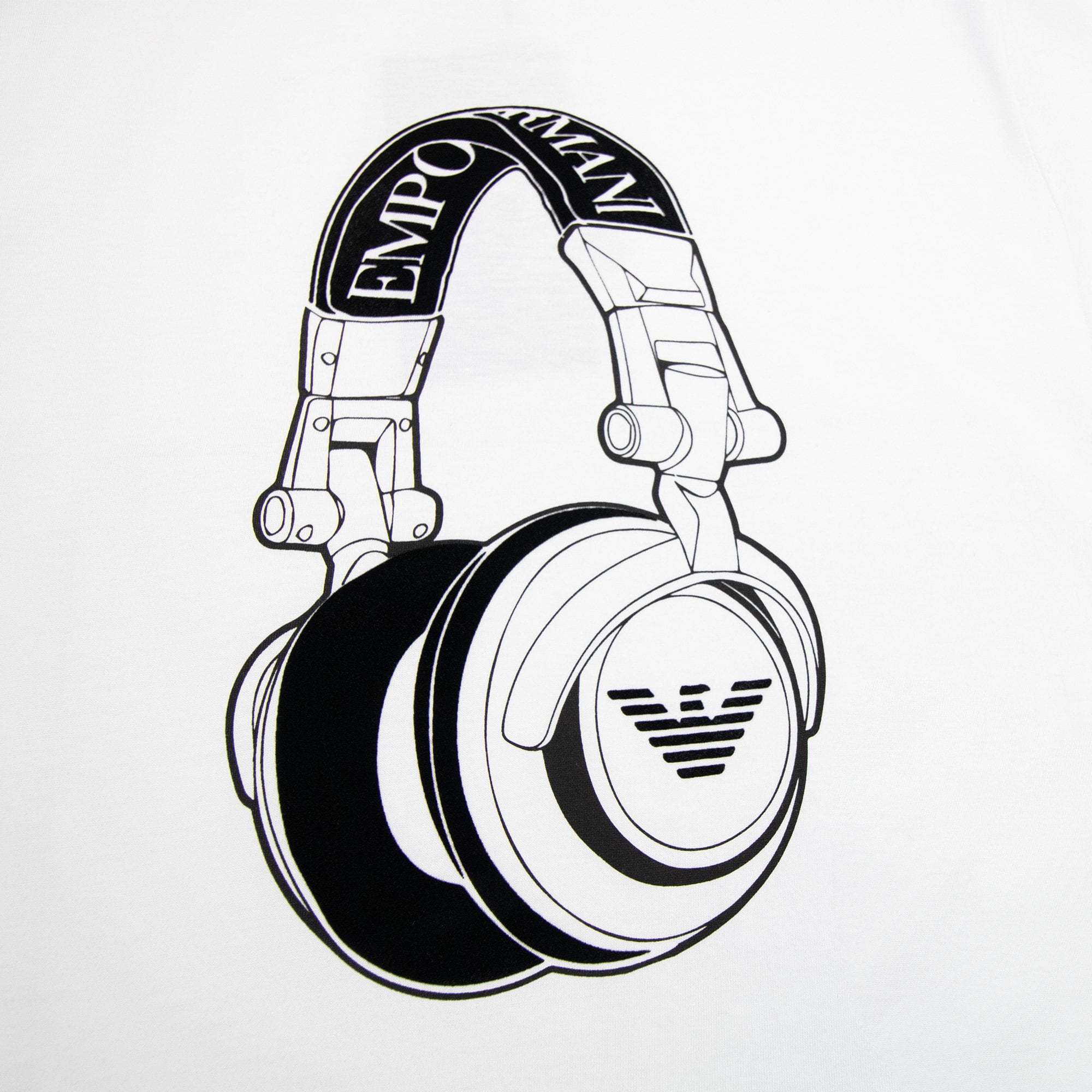 Emporio Armani Headphone Logo T Shirt White