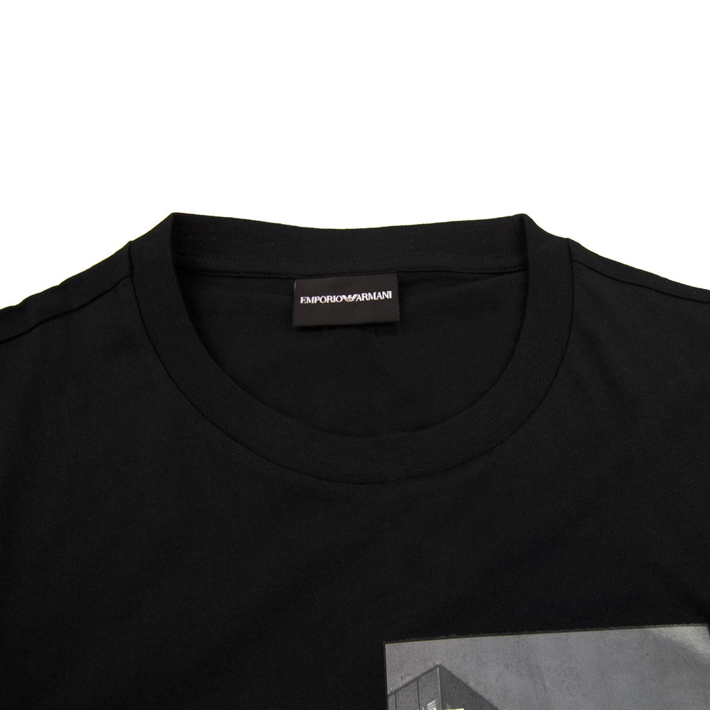 Emporio Armani Milano Printed Logo T Shirt Black