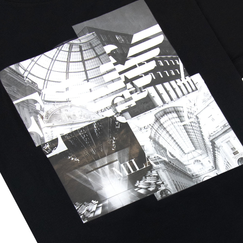 Emporio Armani Milano Printed Logo T Shirt Black