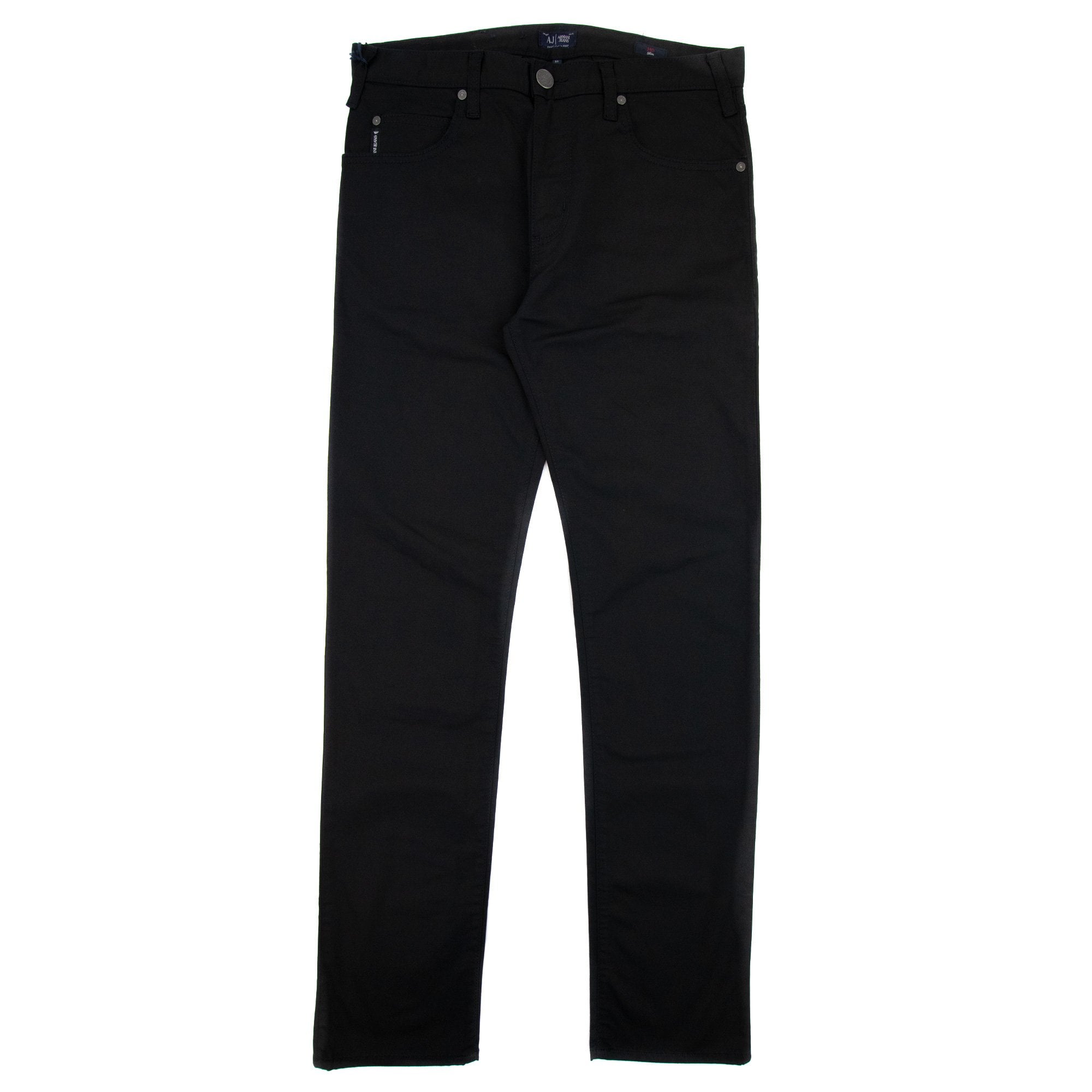 Armani Jeans J45 Slim Fit Five Pocket Jeans Black