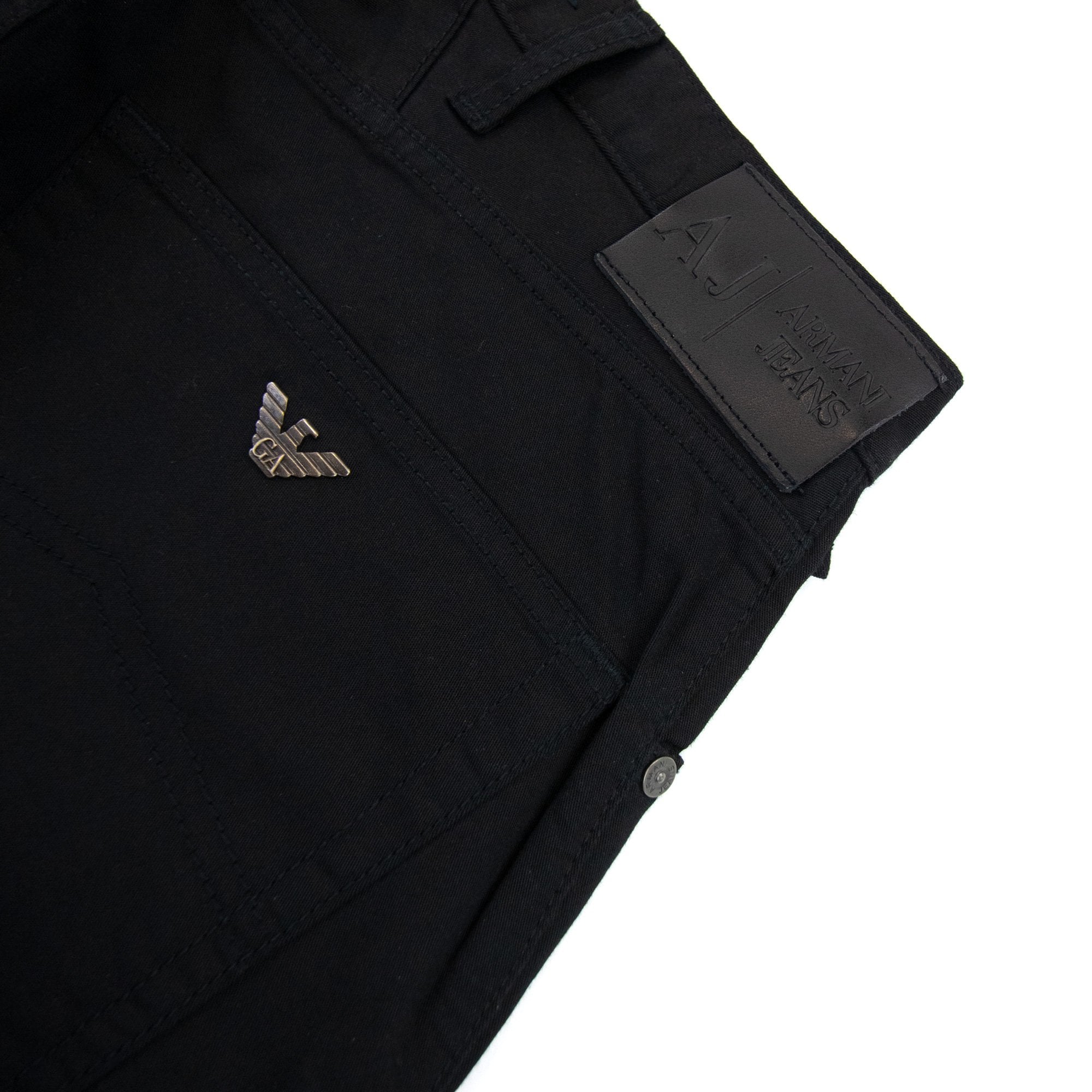Armani Jeans J45 Slim Fit Five Pocket Jeans Black