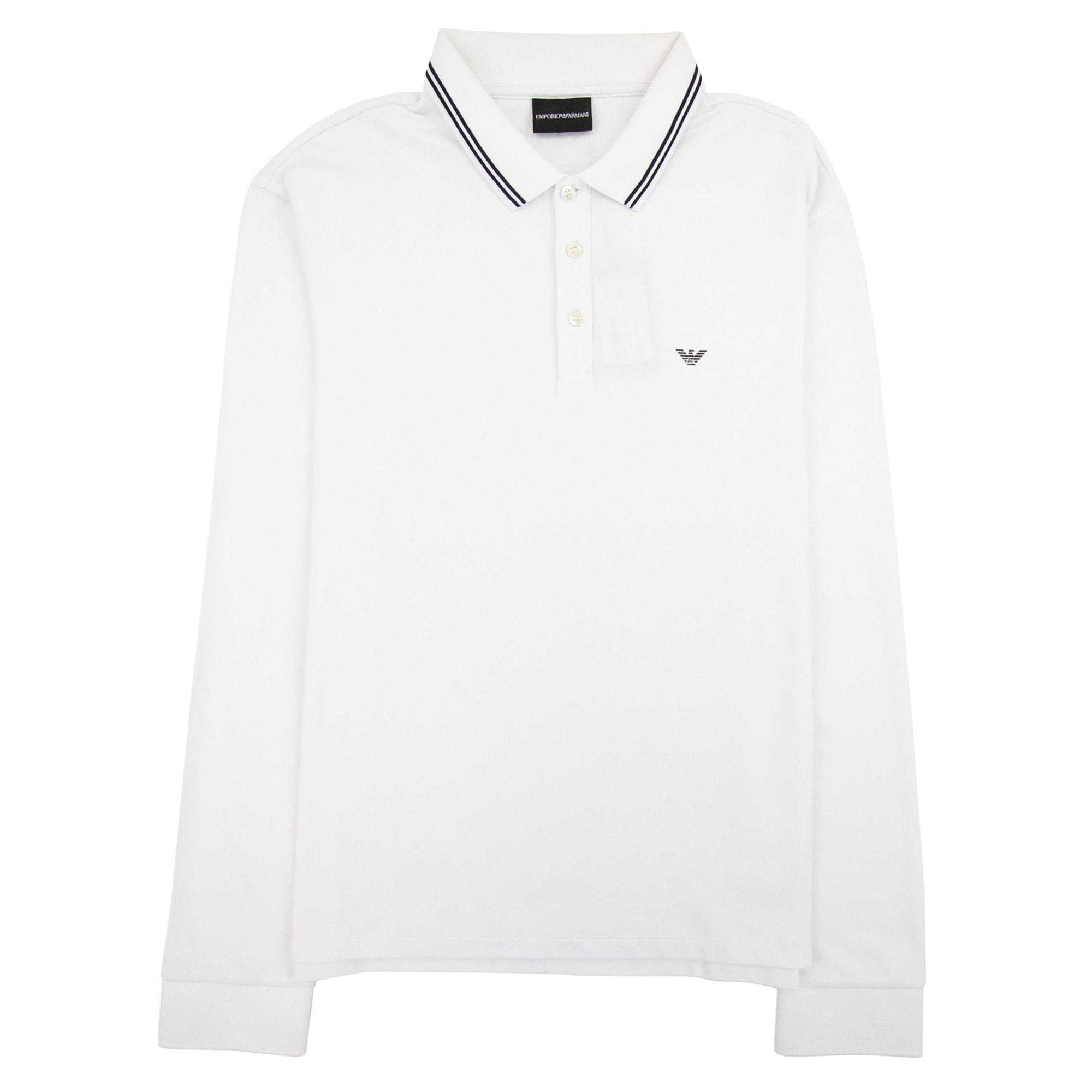 Emporio Armani Polo Long Sleeve White