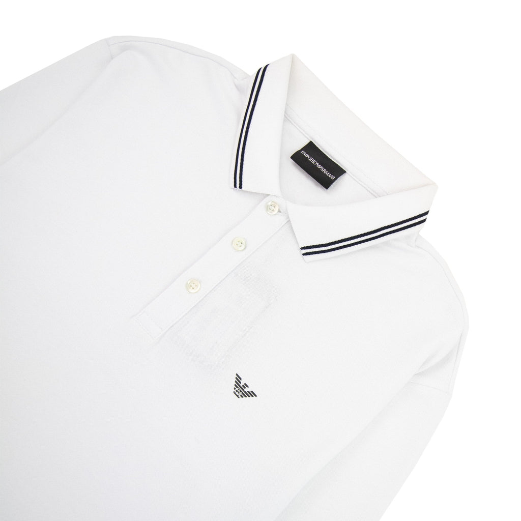 Emporio Armani Polo Long Sleeve White