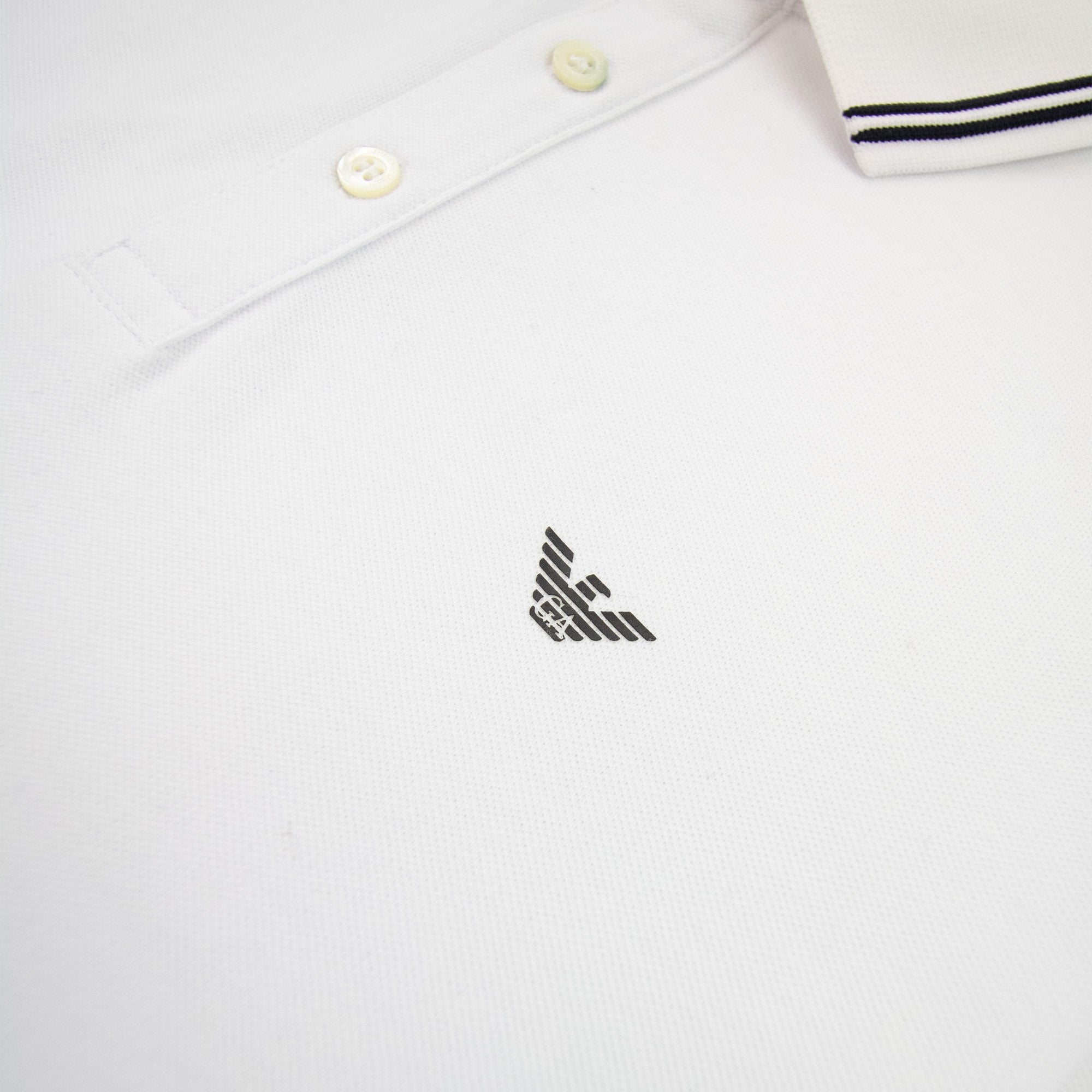 Emporio Armani Polo Long Sleeve White