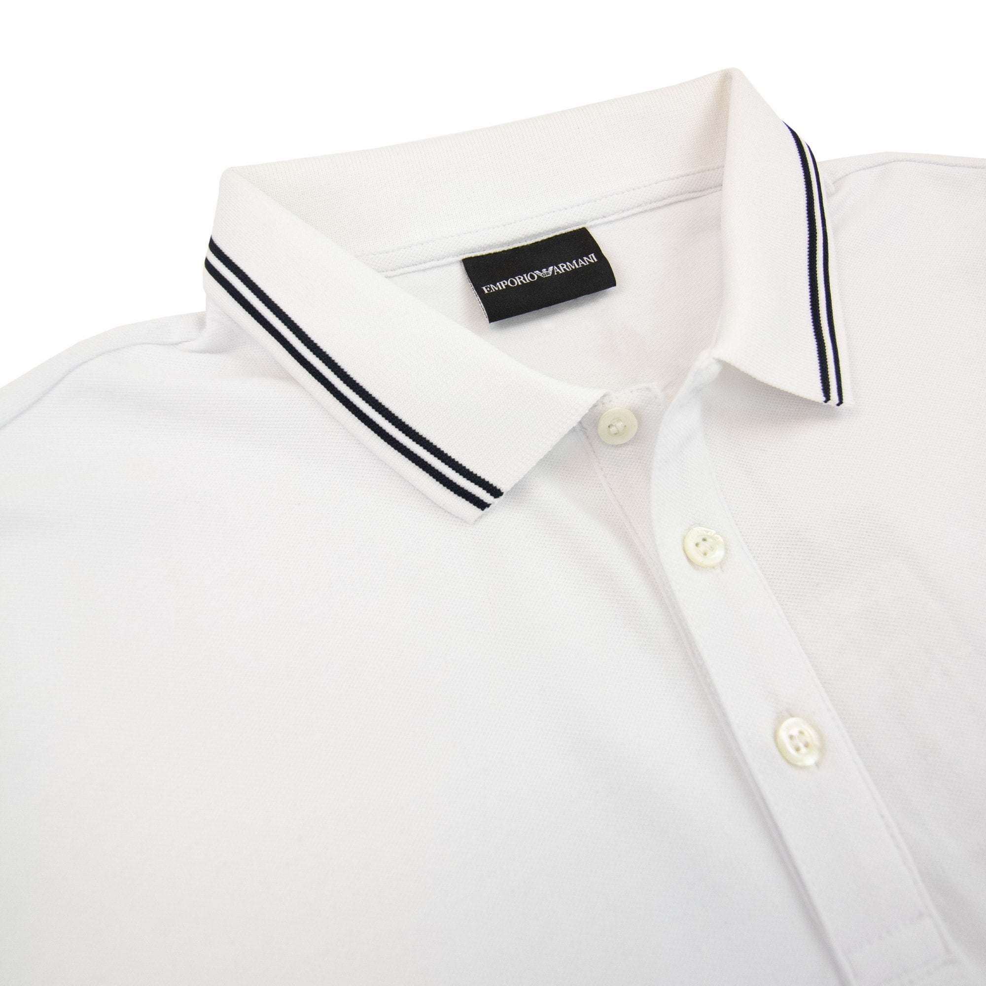 Emporio Armani Polo Long Sleeve White