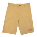 Gucci Junior Embroidered Logo Chino Shorts Beige
