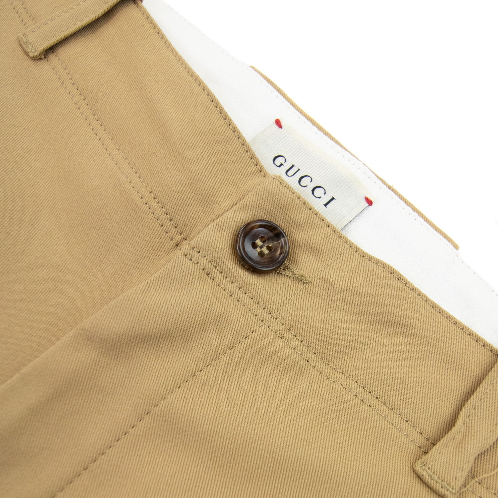 Gucci Junior Embroidered Logo Chino Shorts Beige