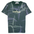 Stone Island Junior 20621 Camouflage Logo T Shirt Bottle Green V0053