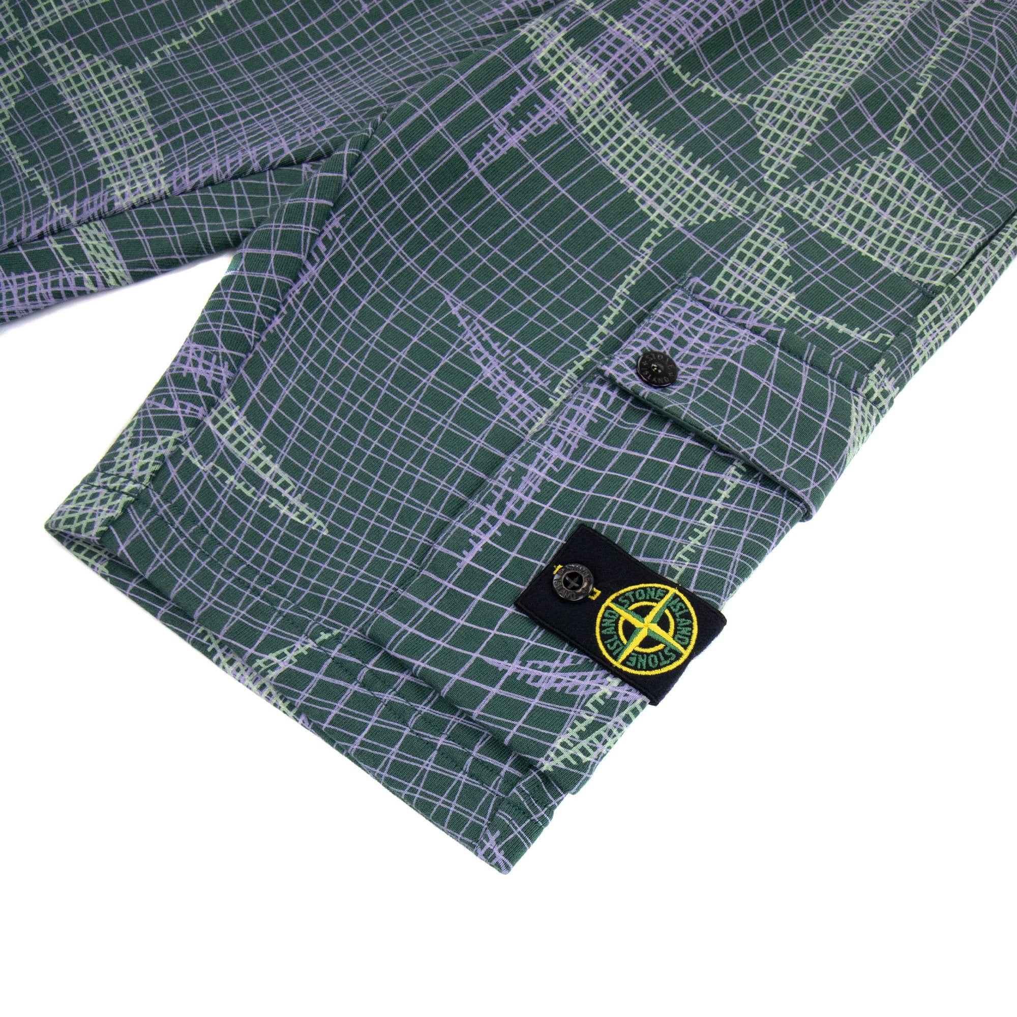 Stone Island Junior 61720 Camouflage Print Bermuda Shorts Bottle Green V0053