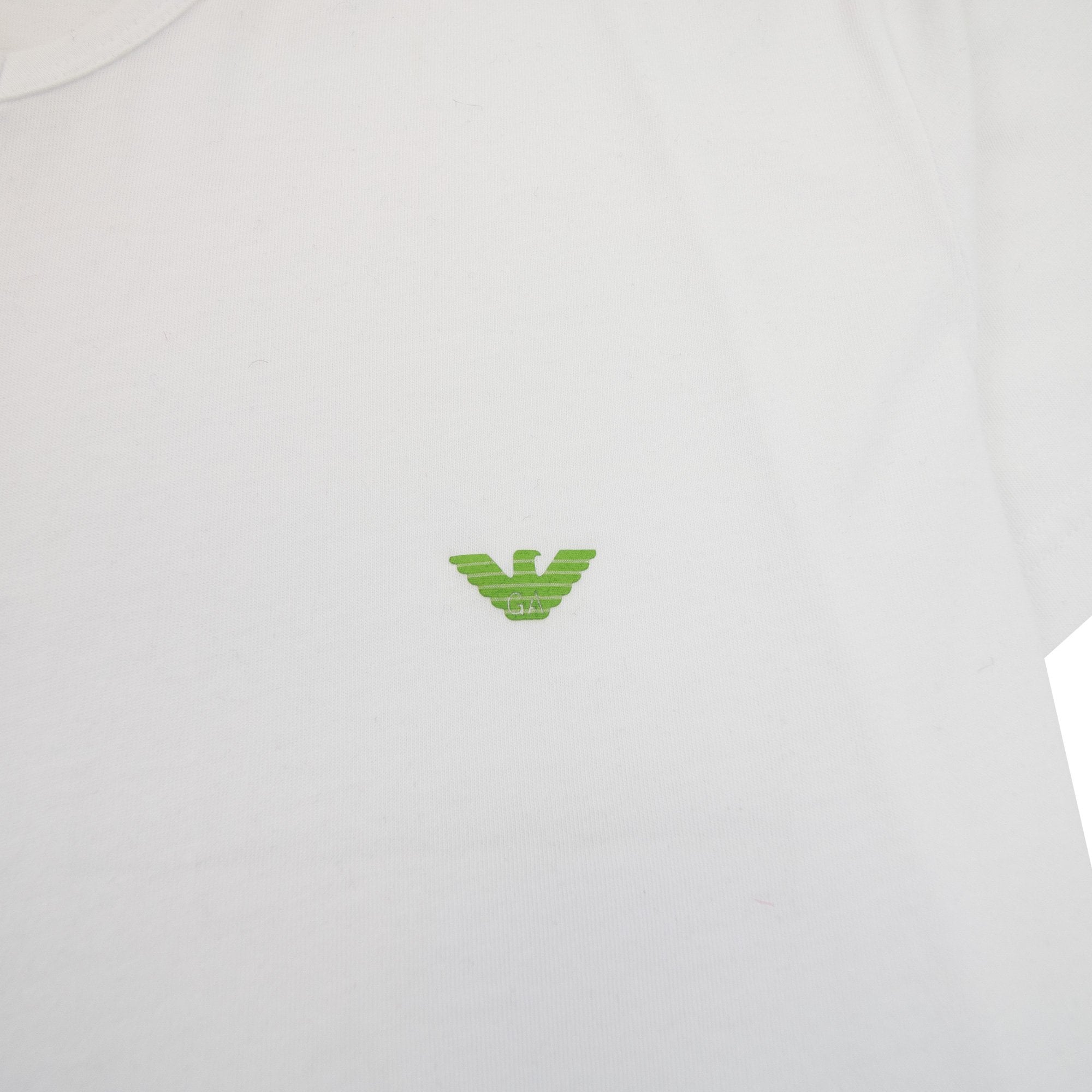 Emporio Armani V Neck Logo T Shirt White
