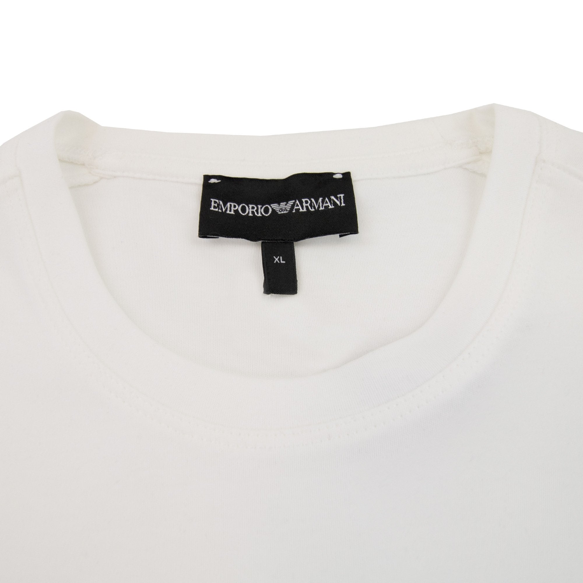 Emporio Armani Milano Rubber Logo S/s T Shirt White