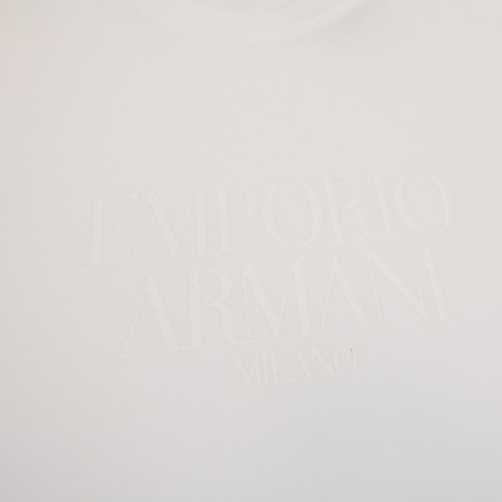 Emporio Armani Milano Rubber Logo S/s T Shirt White