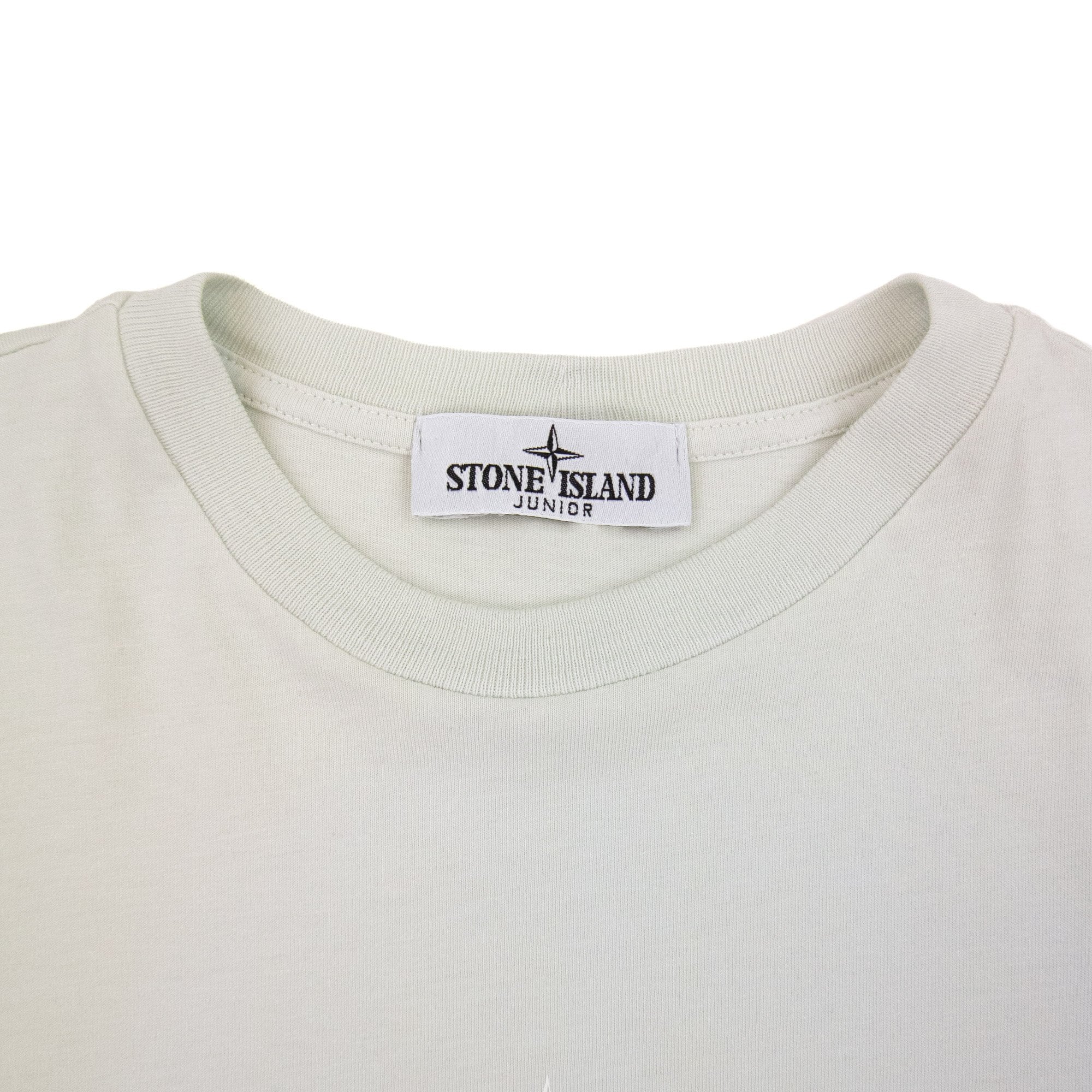 Stone Island Junior 21053 Drop Shot One Print Pearl Grey V0061