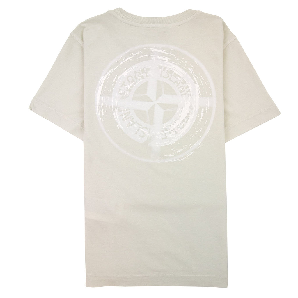 Stone Island Junior 21053 Drop Shot One Print Pearl Grey V0061