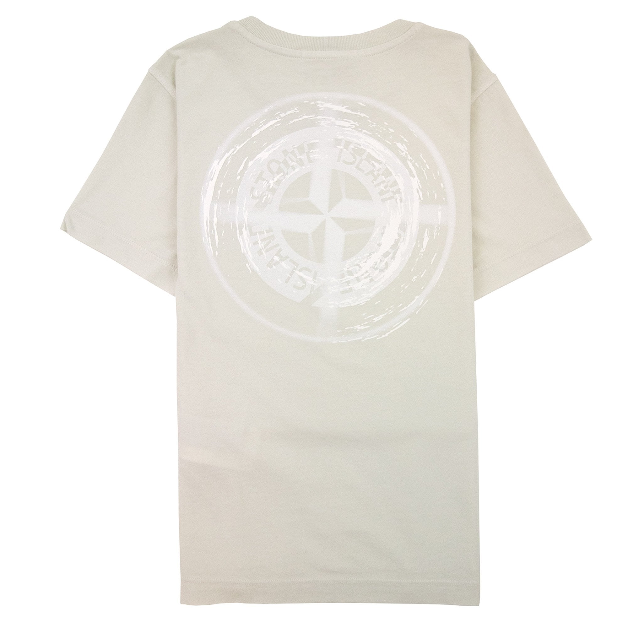 Stone Island Junior 21053 Drop Shot One Print Pearl Grey V0061