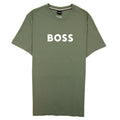 Hugo Boss Organic-cotton T-shirt With Contrast Logo Khaki