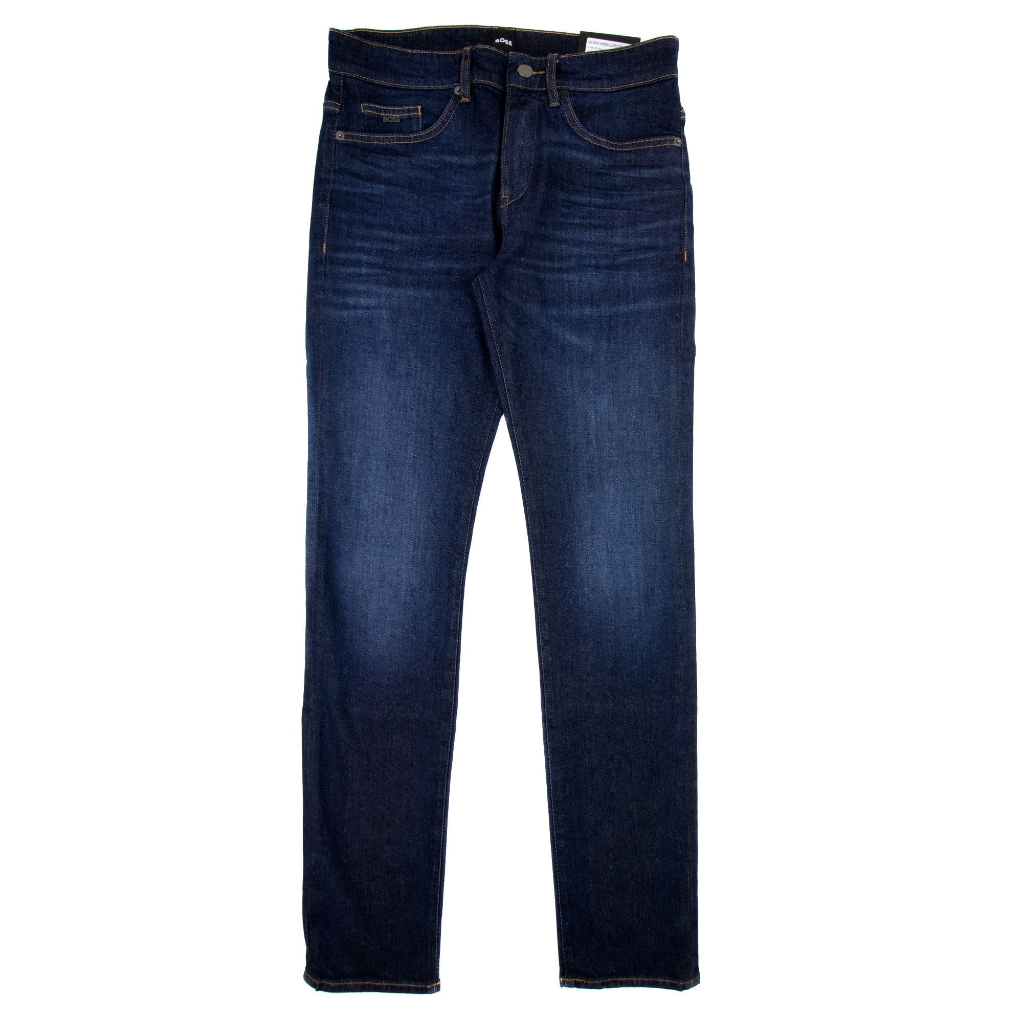 Hugo Boss Slim-fit Jeans In Super-soft Dark-blue Denim Denim
