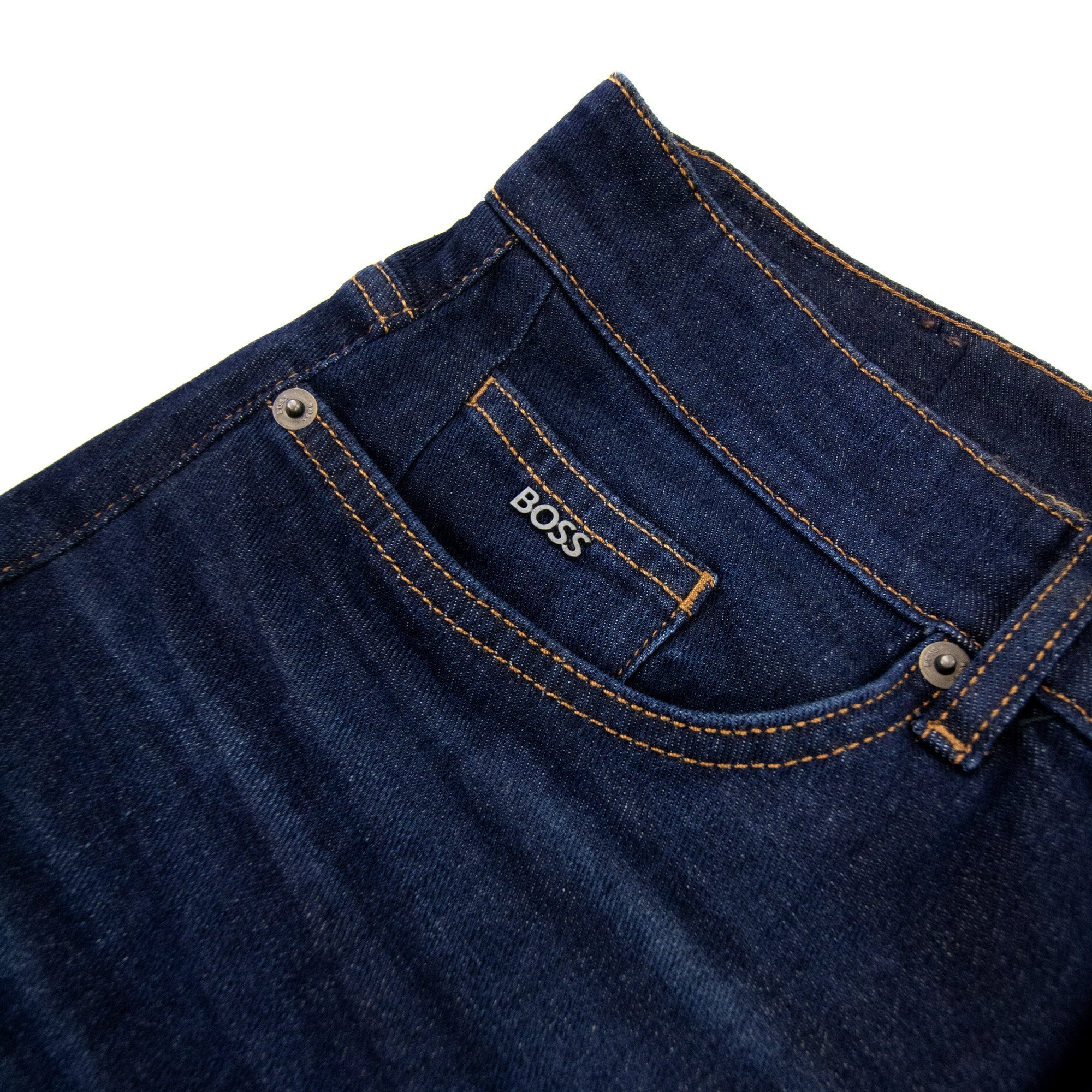 Hugo Boss Slim-fit Jeans In Super-soft Dark-blue Denim Denim