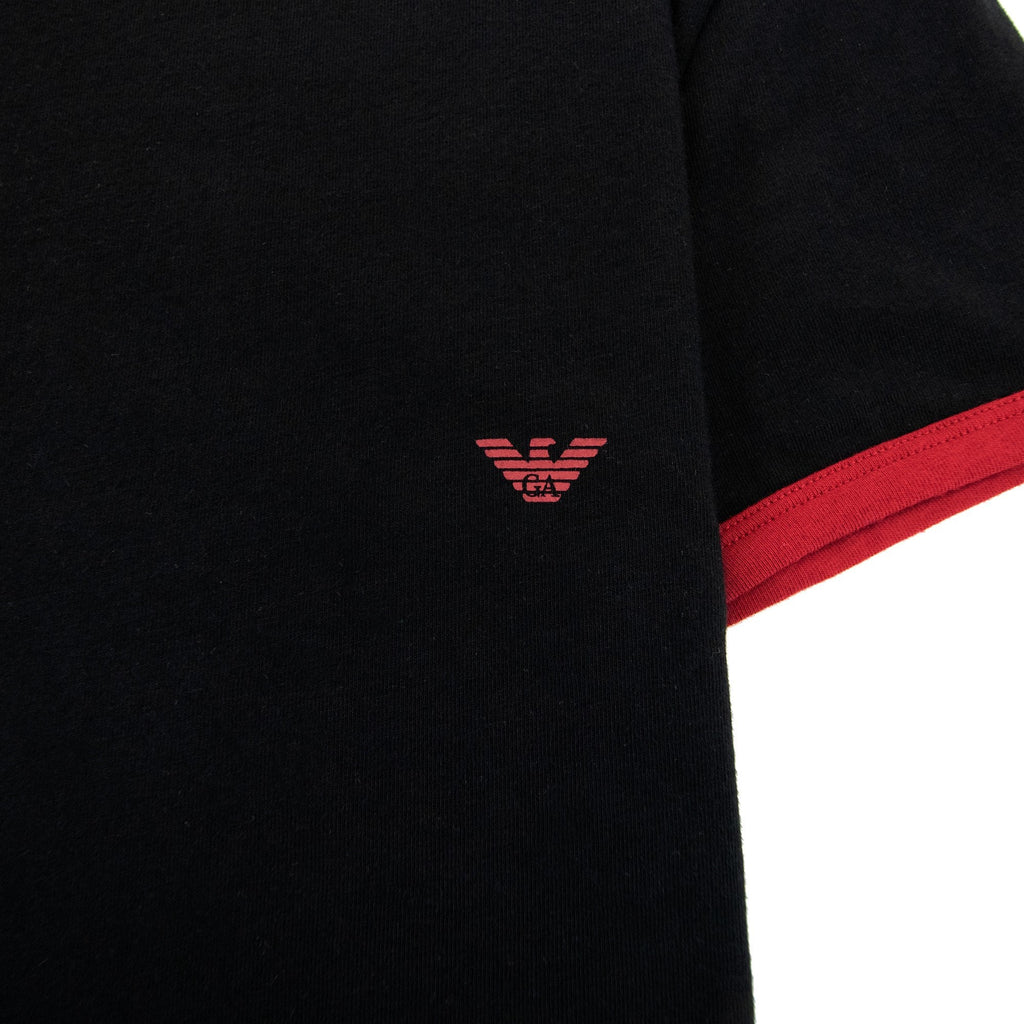 Emporio Armani Camo Eagle Ea Tee Black & Red