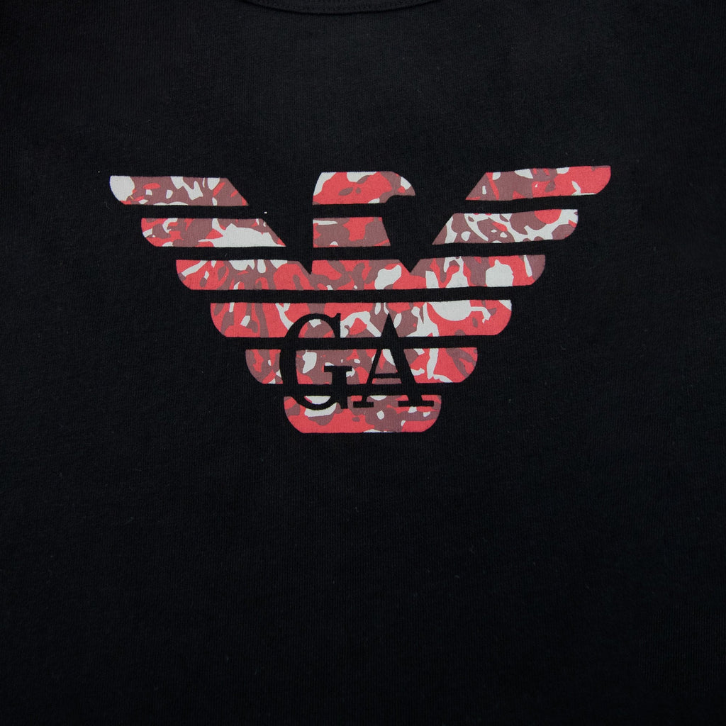 Emporio Armani Camo Eagle Ea Tee Black & Red