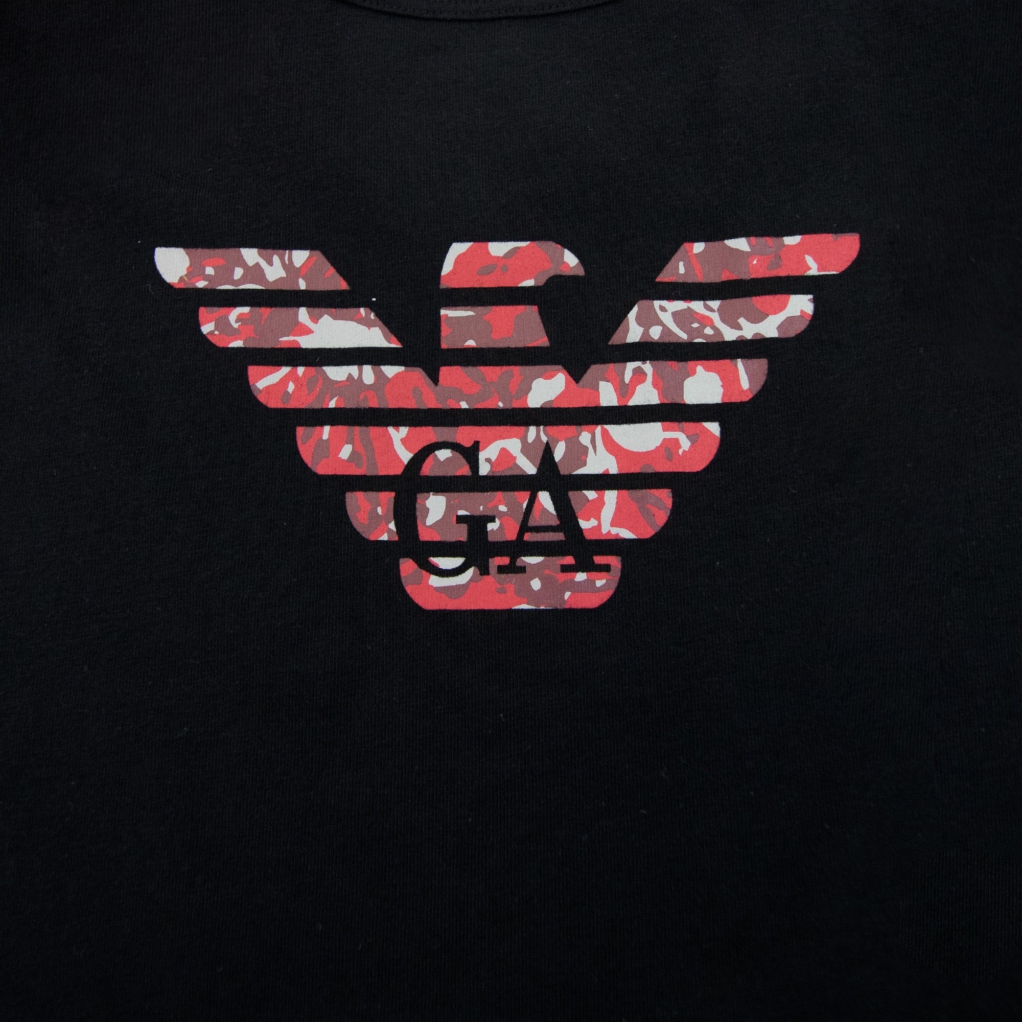 Emporio Armani Camo Eagle Ea Tee Black & Red
