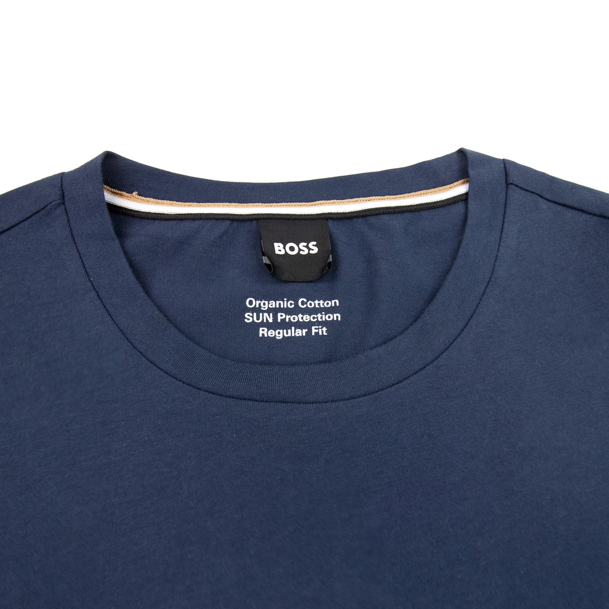 Hugo Boss Organic-cotton T-shirt With Contrast Logo Navy 413