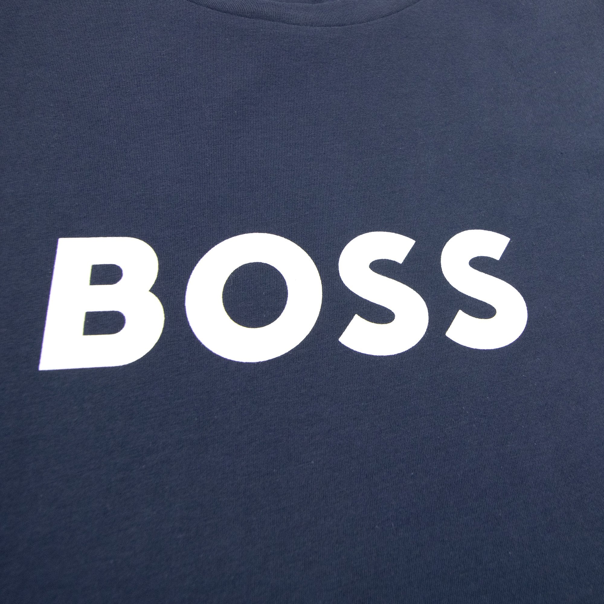 Hugo Boss Organic-cotton T-shirt With Contrast Logo Navy 413