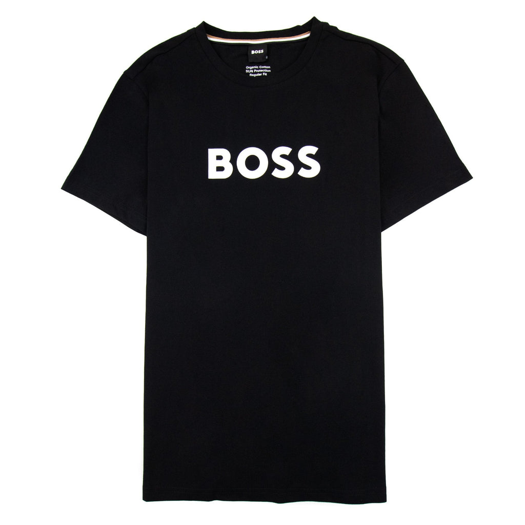 Hugo Boss Organic-cotton T-shirt With Contrast Logo Black 001