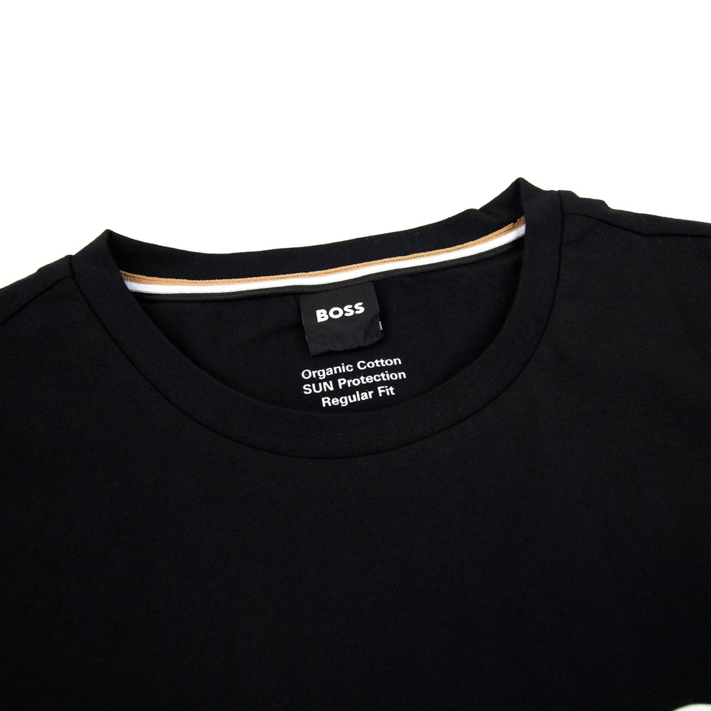 Hugo Boss Organic-cotton T-shirt With Contrast Logo Black 001