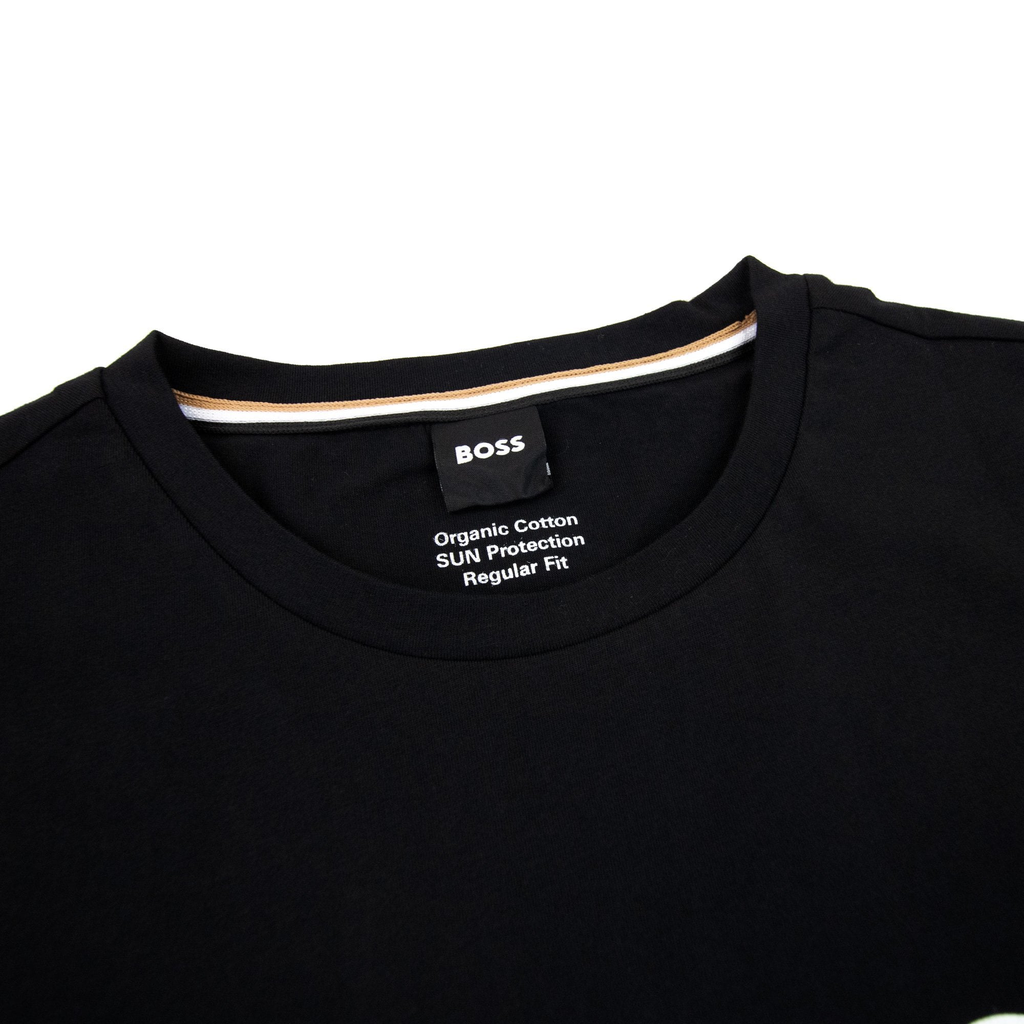 Hugo Boss Organic-cotton T-shirt With Contrast Logo Black 001