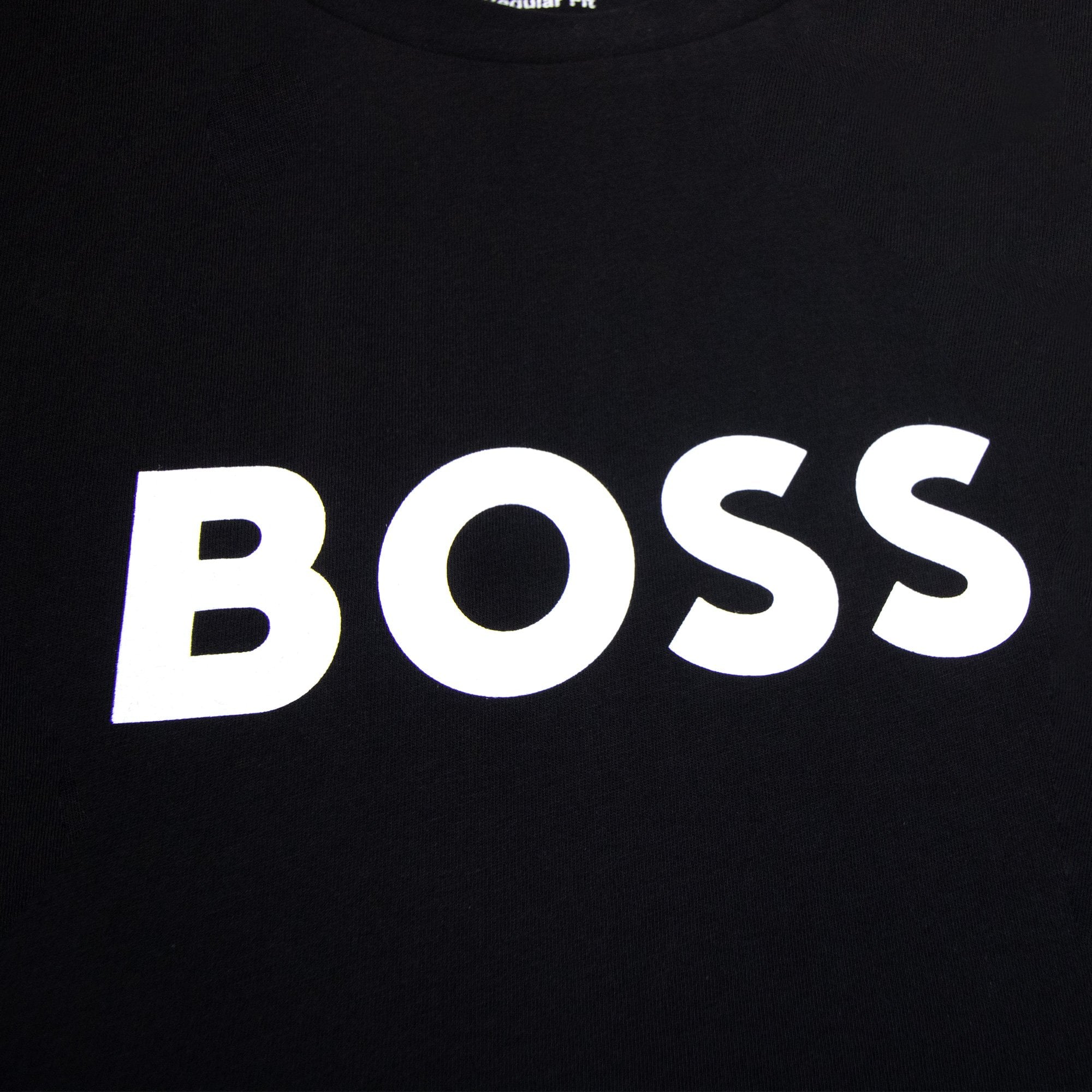 Hugo Boss Organic-cotton T-shirt With Contrast Logo Black 001