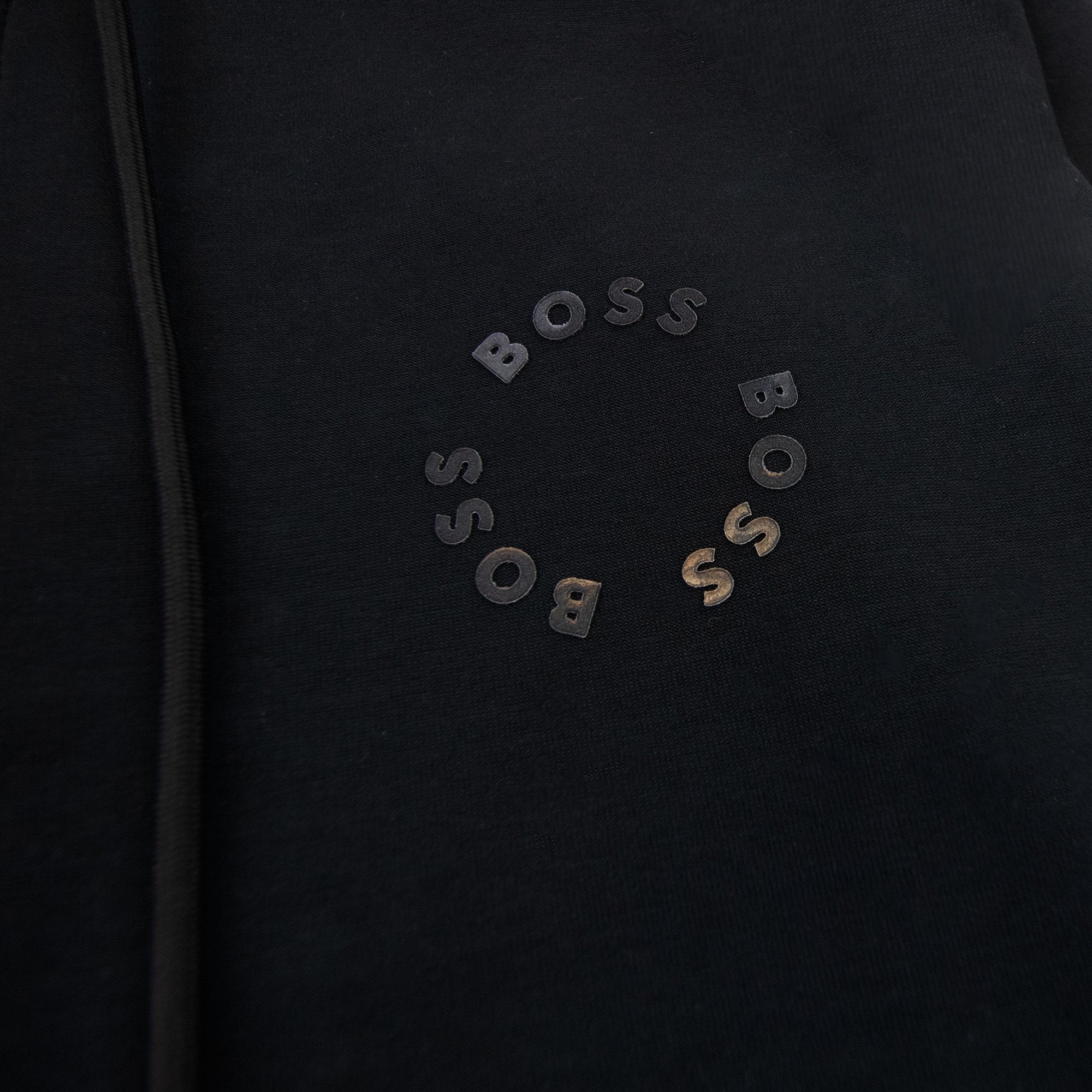 Hugo Boss Saggy 2 Cotton-blend Zip-up Hoodie With Raised Log Black 001