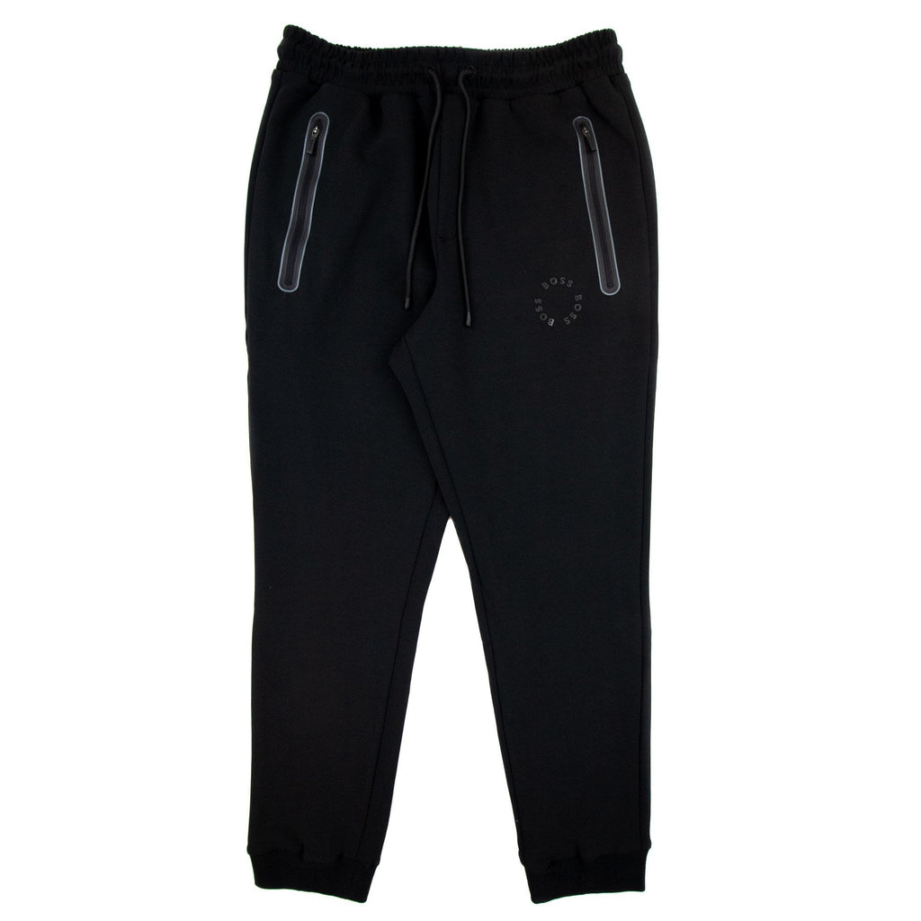 Hugo Boss Hadiko 2 Cotton-blend Tracksuit Bottoms With Raise Black 001