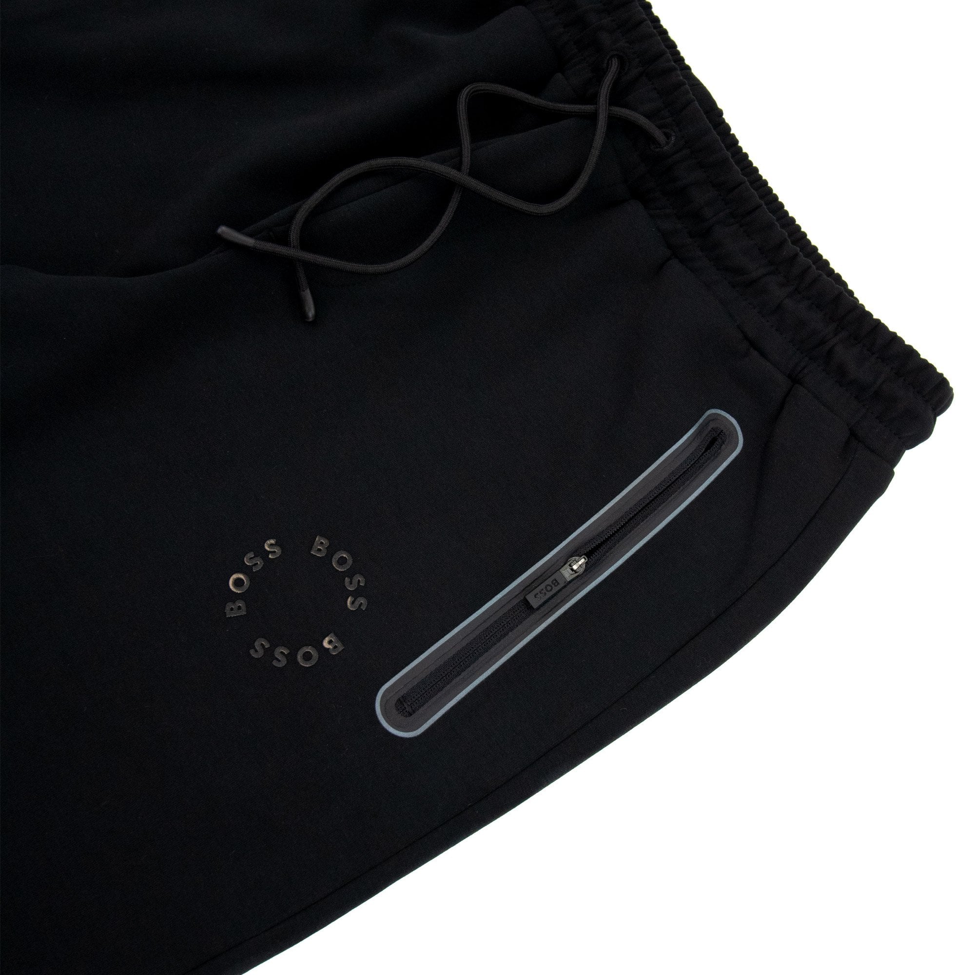 Hugo Boss Hadiko 2 Cotton-blend Tracksuit Bottoms With Raise Black 001