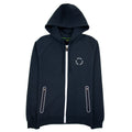 Hugo Boss Saggy 2 Cotton-blend Zip-up Hoodie With Raised Log Navy 402