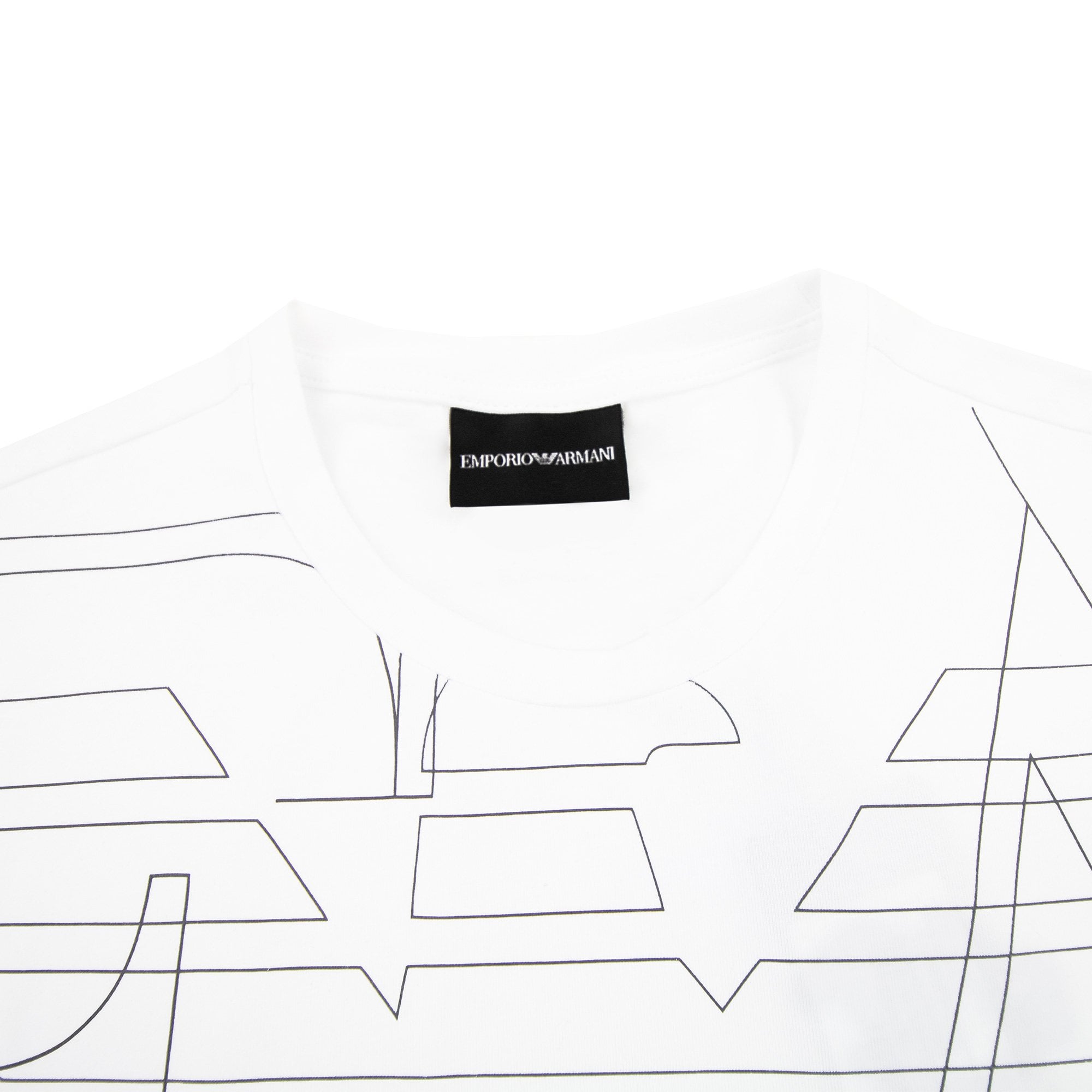 Emporio Armani Logo Shilling Print T Shirt White 0100