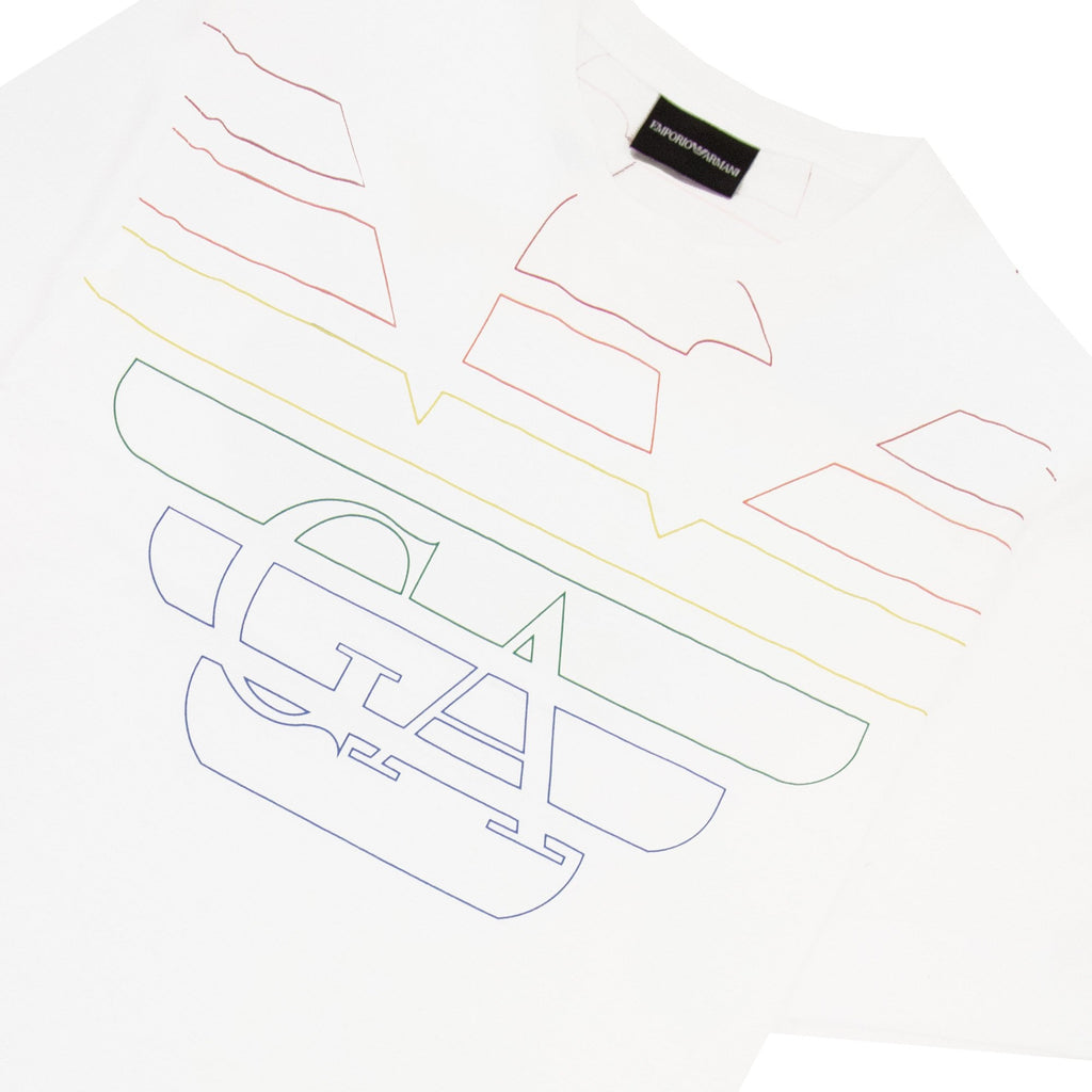 Emporio Armani Double Eagle Logo T Shirt White