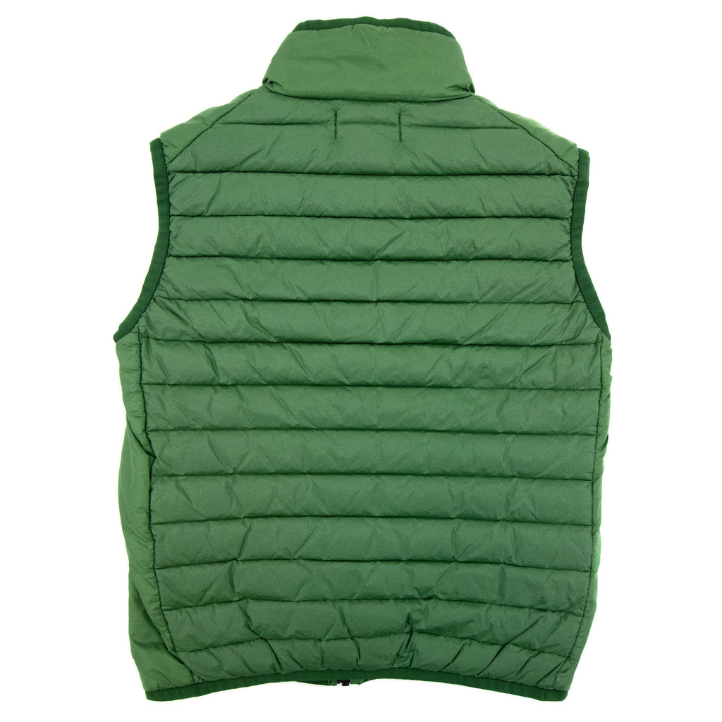 Stone Island Junior G0131 Loom Woven Nylon Gilet Bottle Green V0053