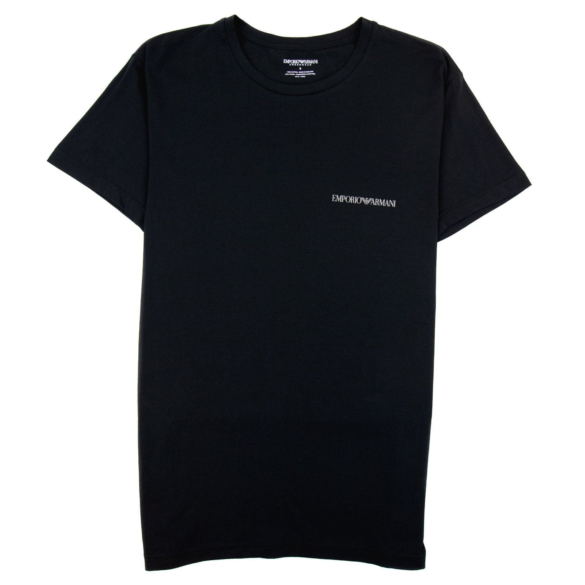 Emporio Armani Chest Logo Crewneck T Shirt Black