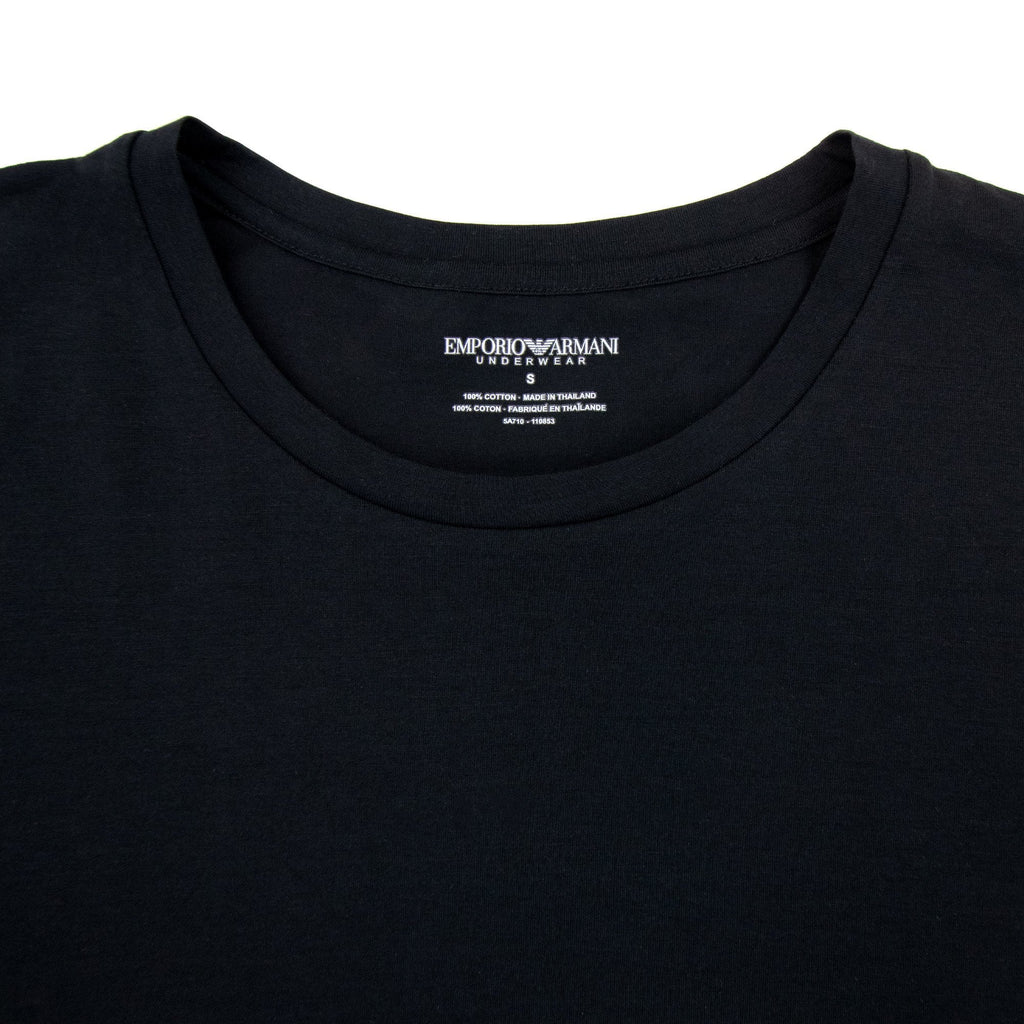 Emporio Armani Chest Logo Crewneck T Shirt Black