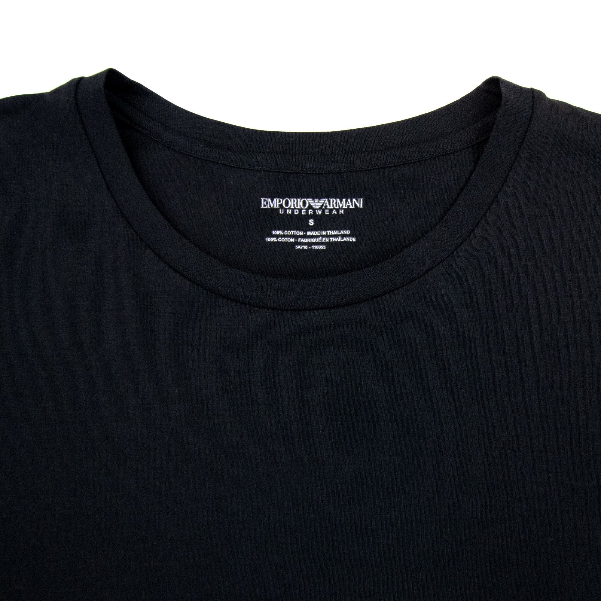 Emporio Armani Chest Logo Crewneck T Shirt Black