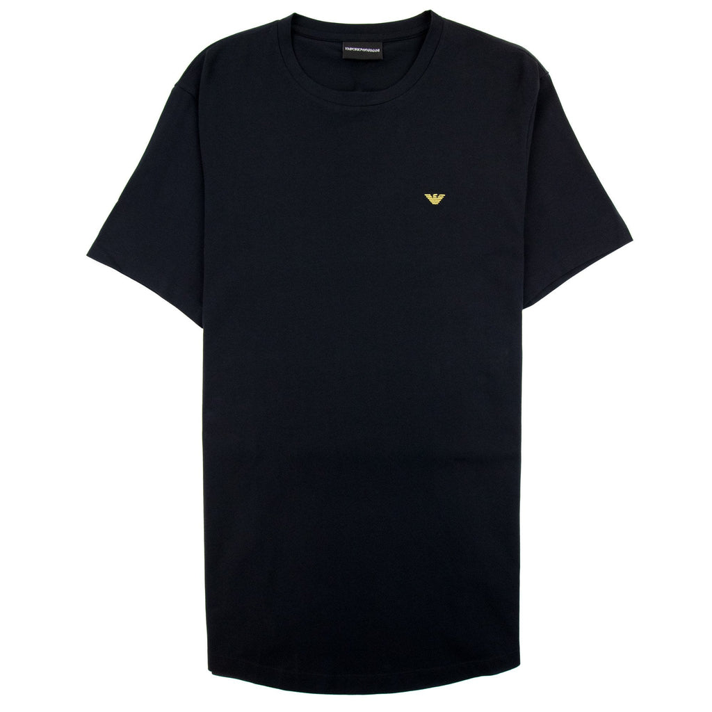 Emporio Armani Embroidered Eagle Logo T Shirt Black