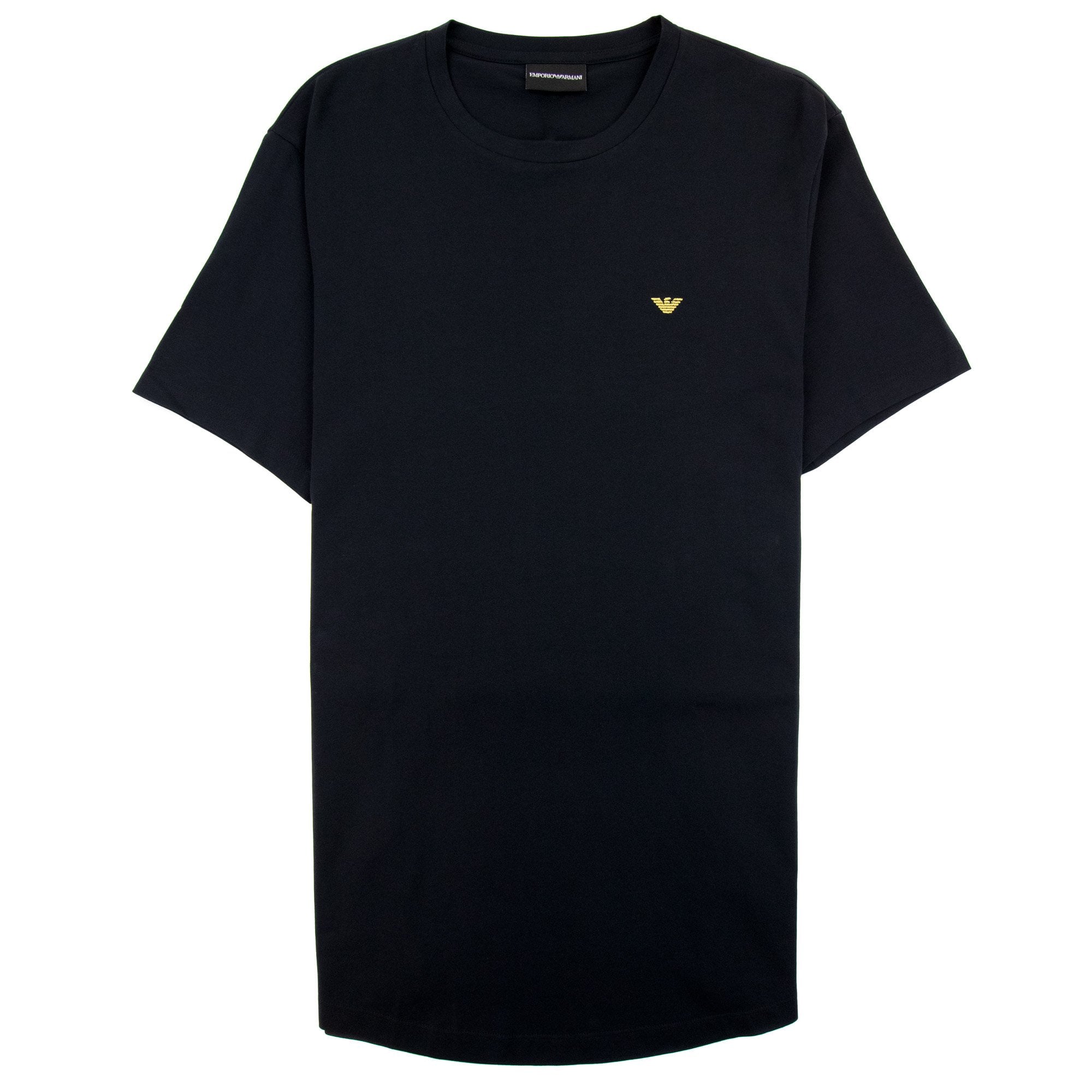 Emporio Armani Embroidered Eagle Logo T Shirt Black