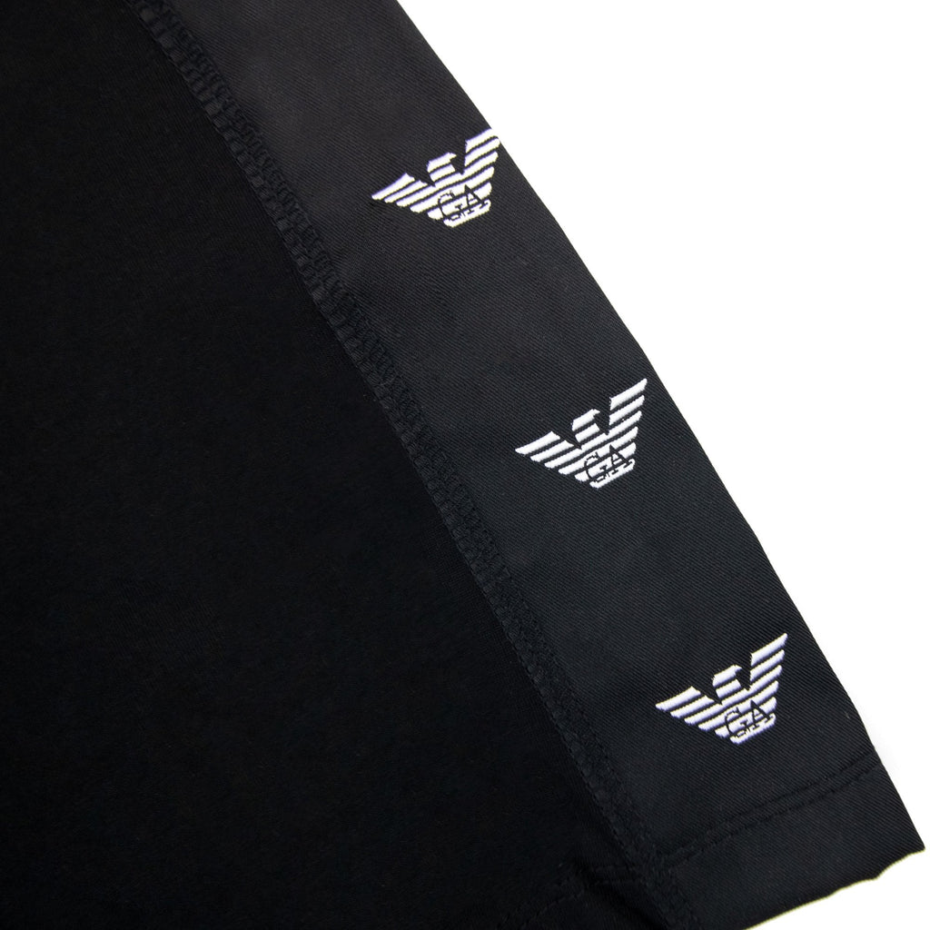 Emporio Armani Eagle Side Taping T-shirt Black