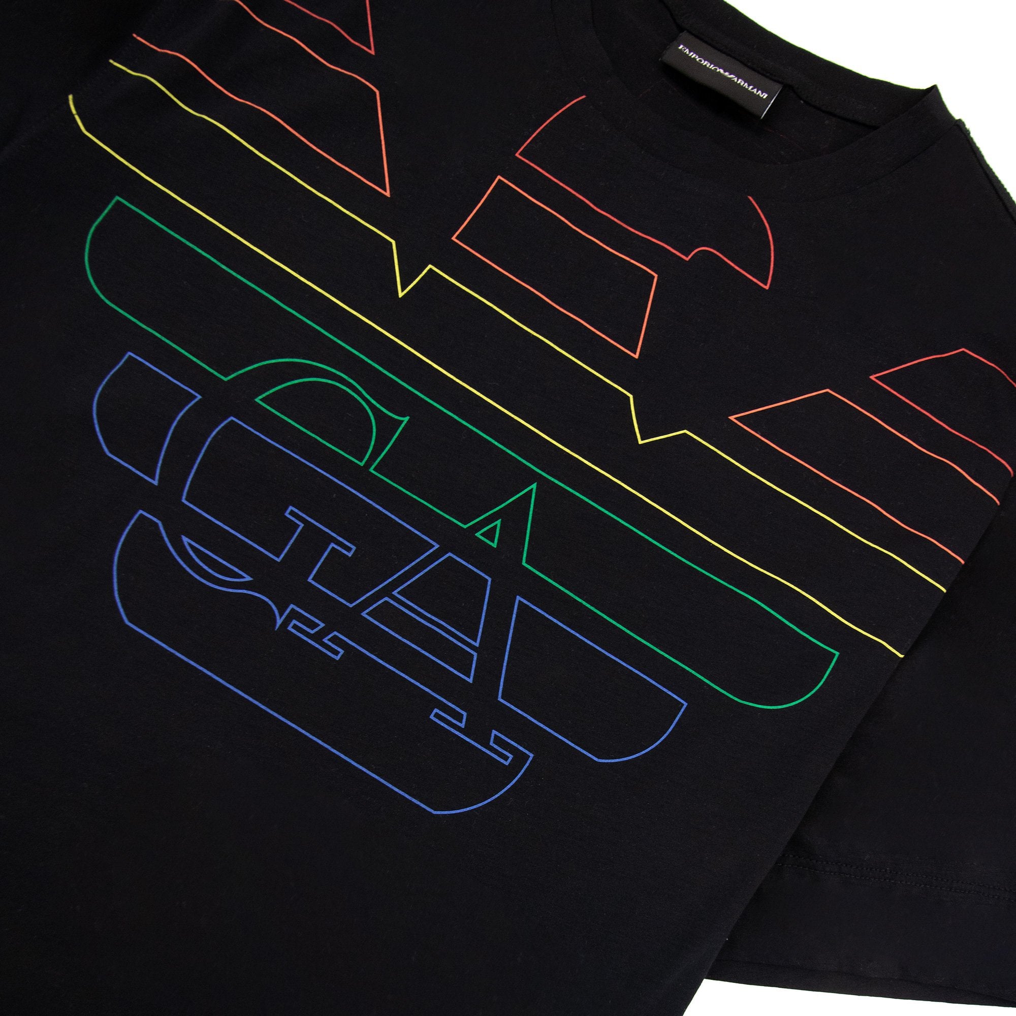 Emporio Armani Double Eagle Logo T Shirt Black